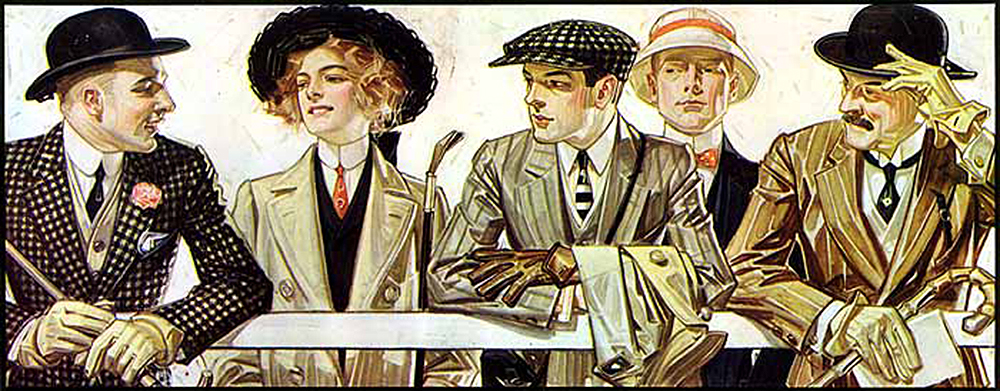 Arrow Collar ad by J.C. Leyendecker, 1907. Wikimedia Commons.