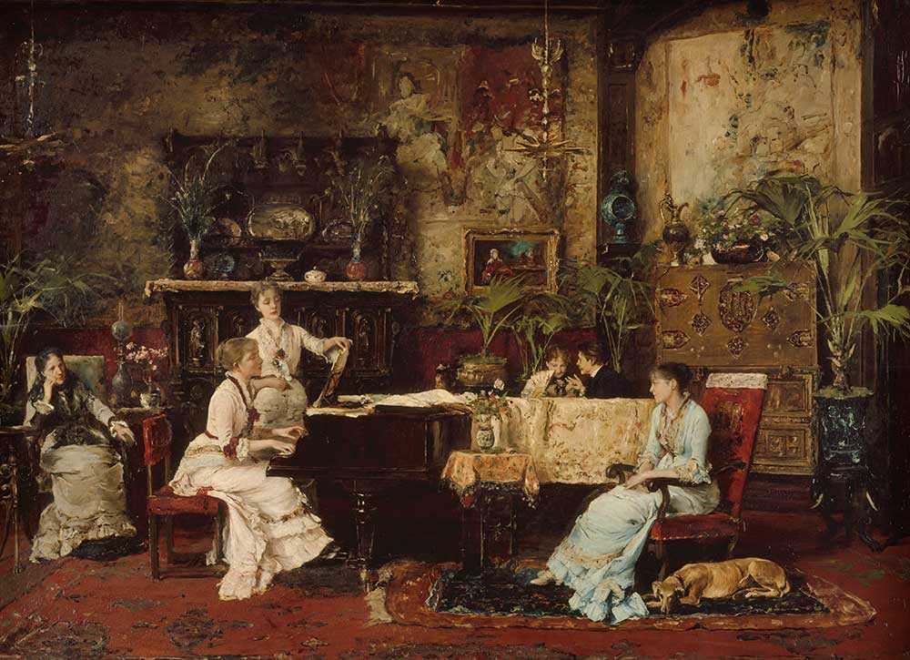 The Music Room, by Mihály Munkácsy, 1878.