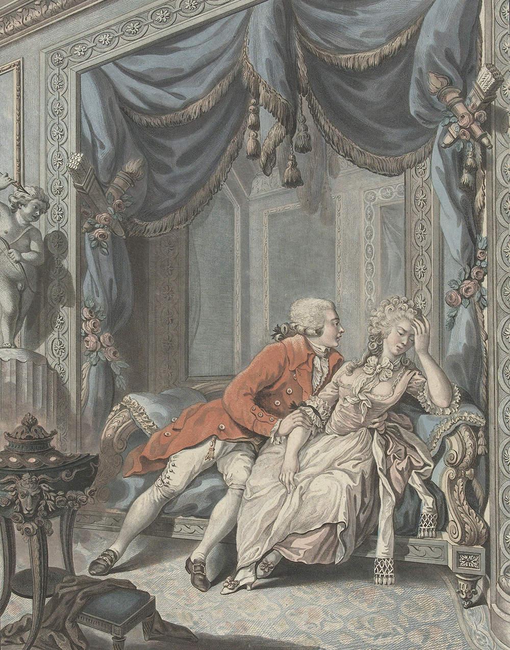 Young man tries to seduce a lady, by Joseph de Longueil, c. 1740–92. Rijksmuseum.