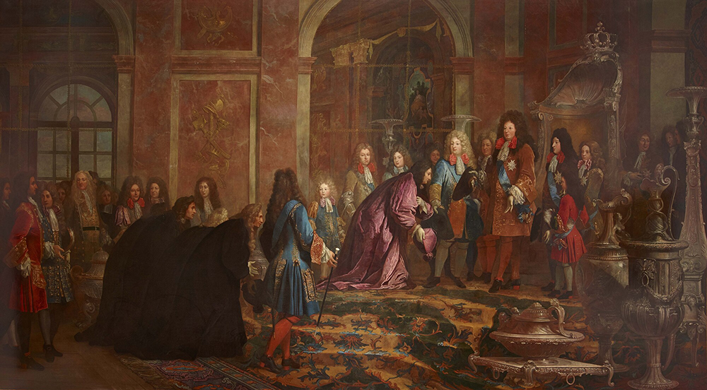 Reparations Made to Louis XIV by the Doge of Genoa in the Hall of Mirrors of Versailles.