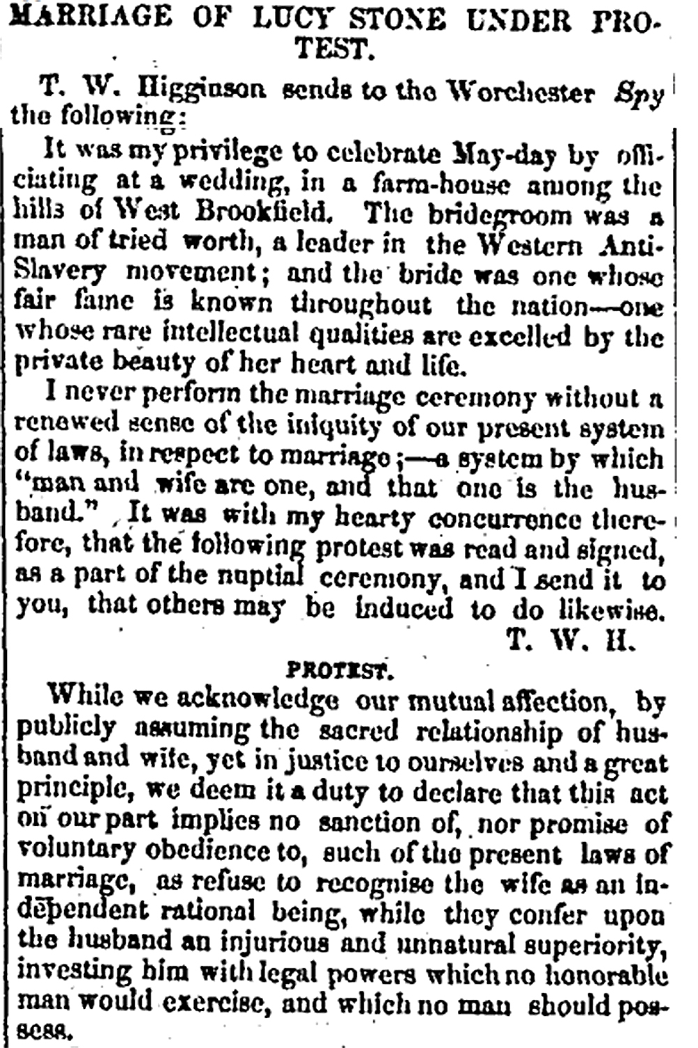 Article from the “Republican Banner,” May 9, 1855.