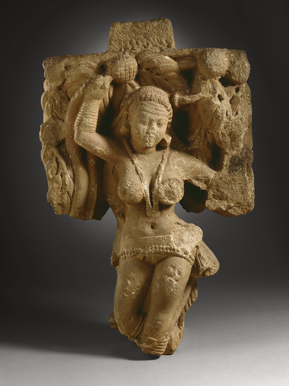 Two addorsed tree dryads, India, c. 25. The Los Angeles County Museum of Art, from the Nasli and Alice Heeramaneck Collection, purchased with funds provided by Mr. and Mrs. Allan C. Balch.