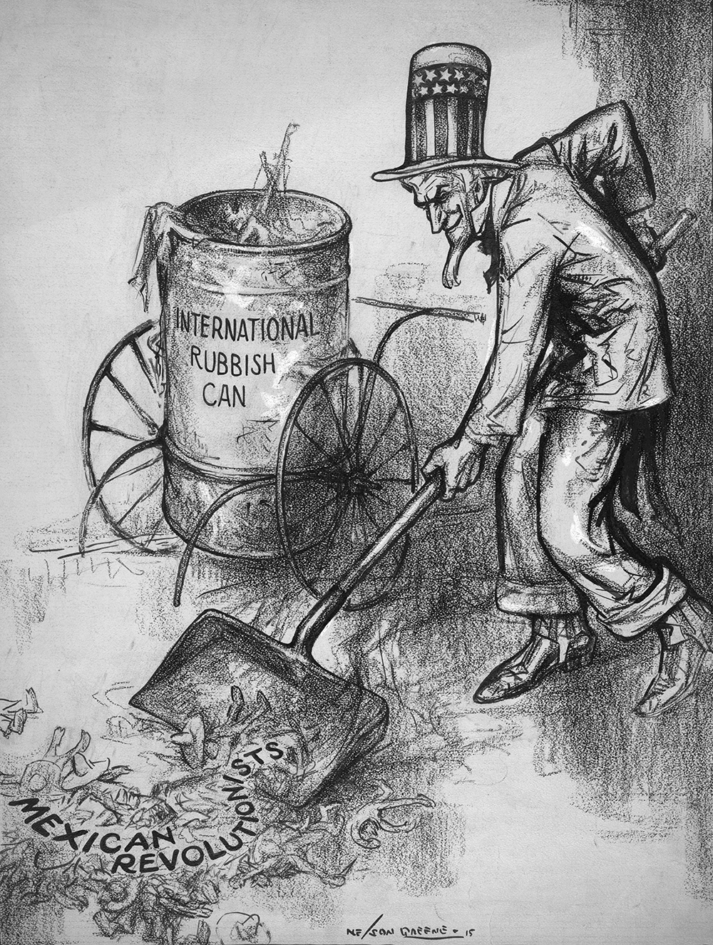 Uncle Sam, by Nelson Greene, 1915. Library of Congress, Prints and Photographs Division, Cartoon Drawings Collection.