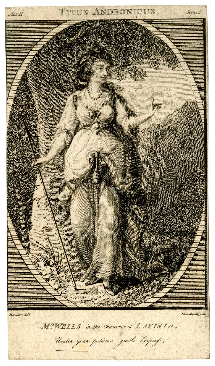 Mary Wells as Lavinia in “Titus Andronicus,” 1785.