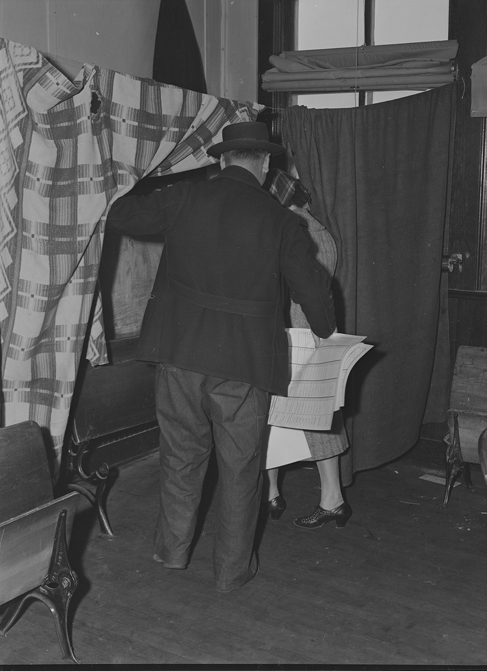 Election Day in McIntosh County, North Dakota, 1940. Photograph by John Vachon