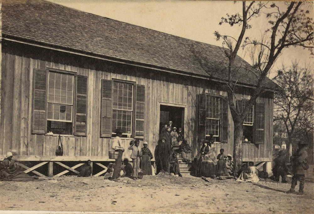 Freedmen’s school, Edisto Island, South Carolina, c. 1865. Photograph by Samuel A. Cooley.