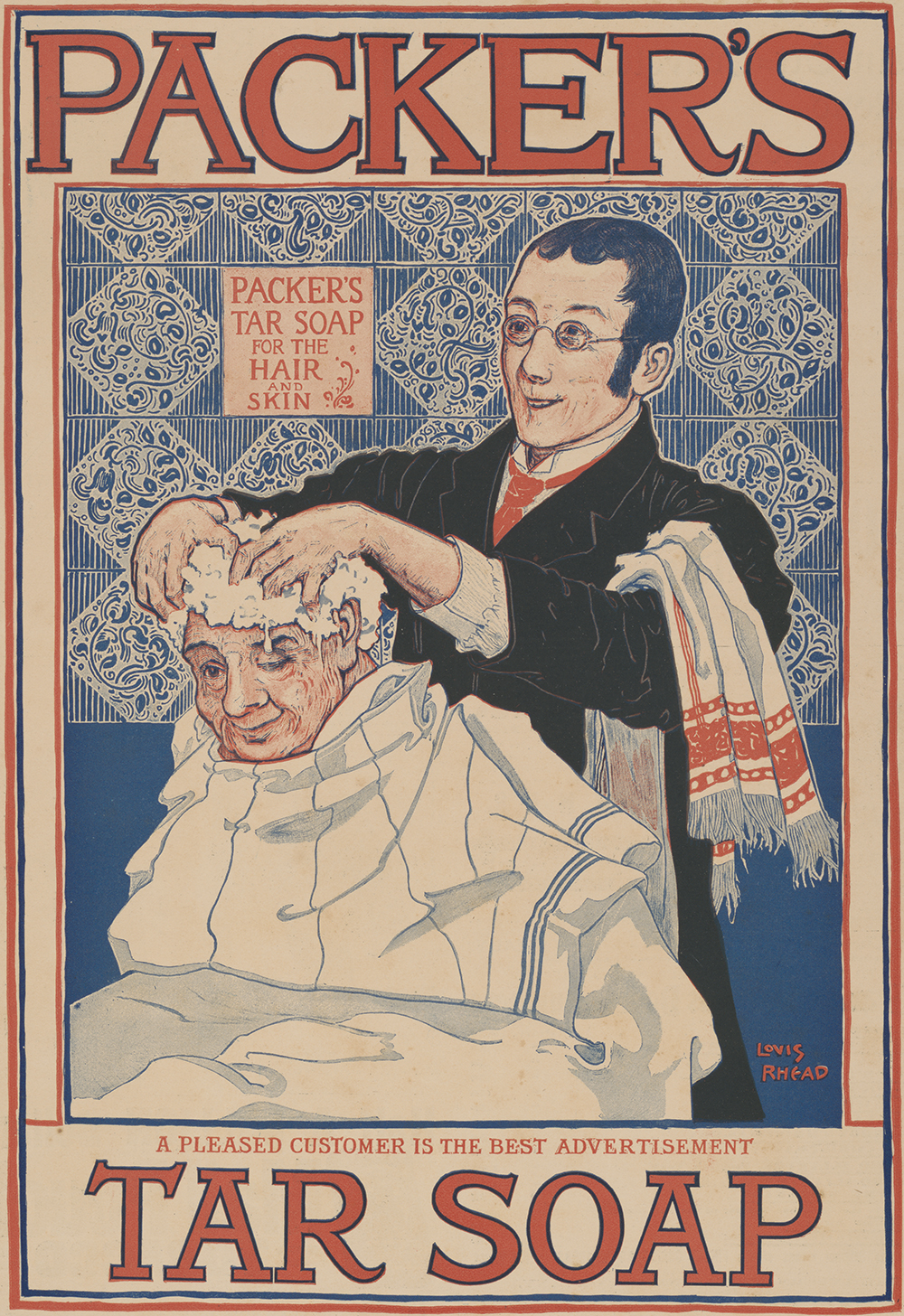 Packer’s tar soap advertisement by Louis Rhead.