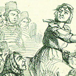 A drawing of Mary and Lydia Molyneux