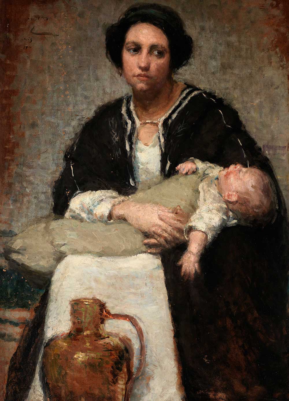 Mother and Sleeping Baby, by Alice Pike Barney, 1911.