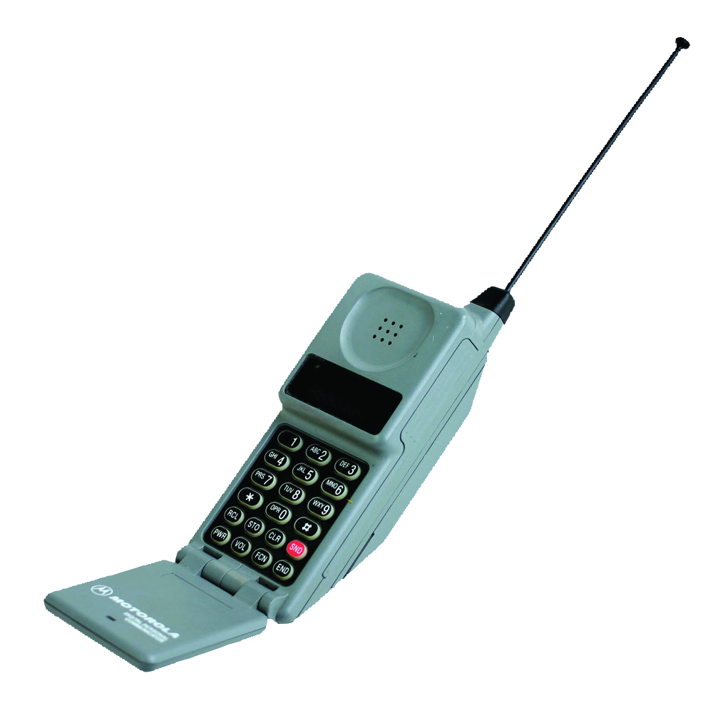 A circa 2000 Motorola flip phone.