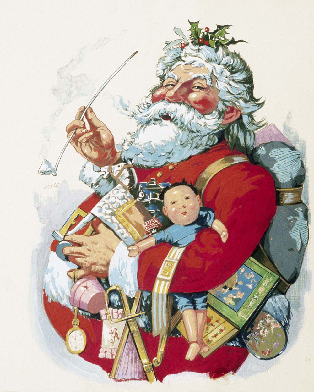 Merry Old Santa Claus, Thomas Nast, 1863. Wikimedia Commons.