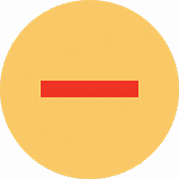 Minus sign inside a circle