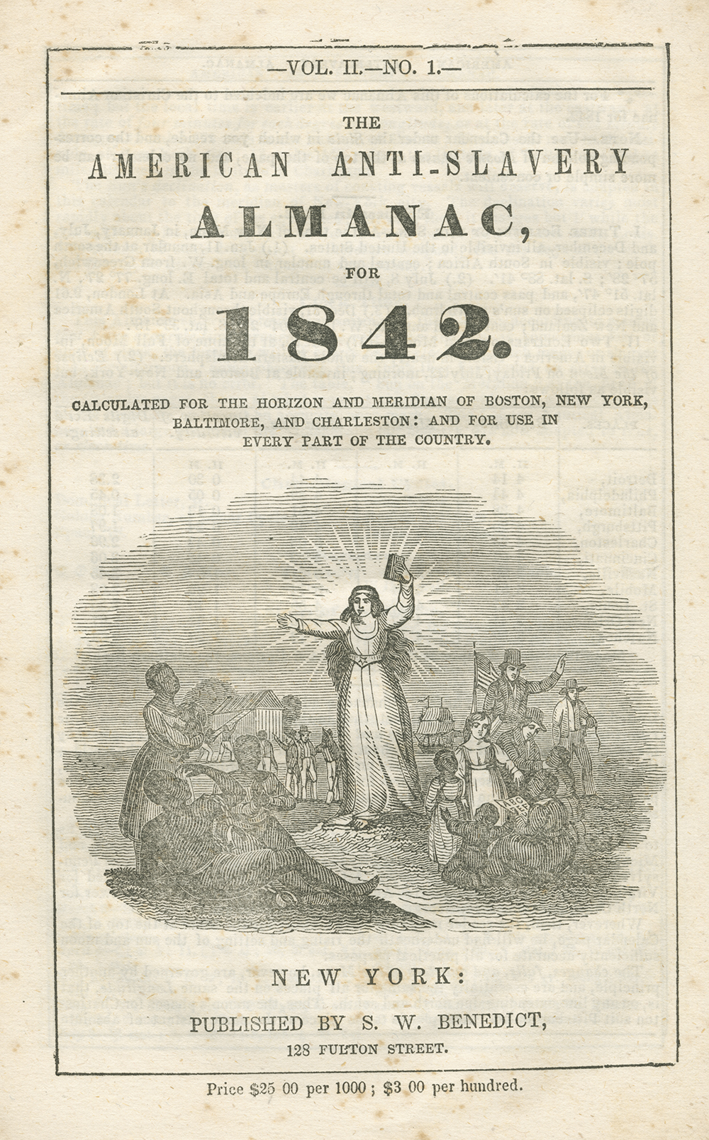 Cover of The American Anti-Slavery Almanac for 1842.