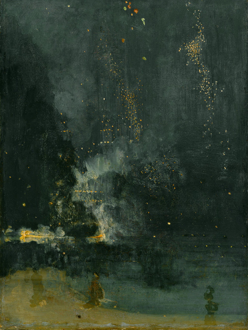 Nocturne in Black and Gold, the Falling Rocket, by James Abbott McNeill Whistler, 1875. Detroit Institute of Arts, Gift of Dexter M. Ferry, Jr.