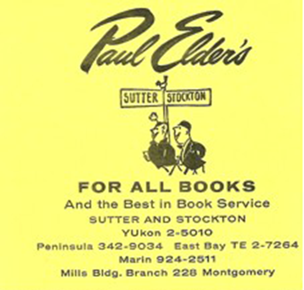 Advertisement for Paul Elder’s Books, California.