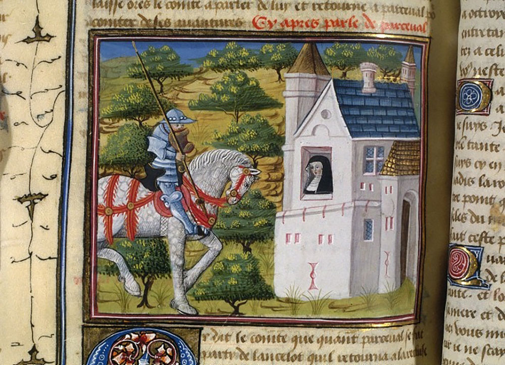 Illustration of Perceval, fifteenth century.