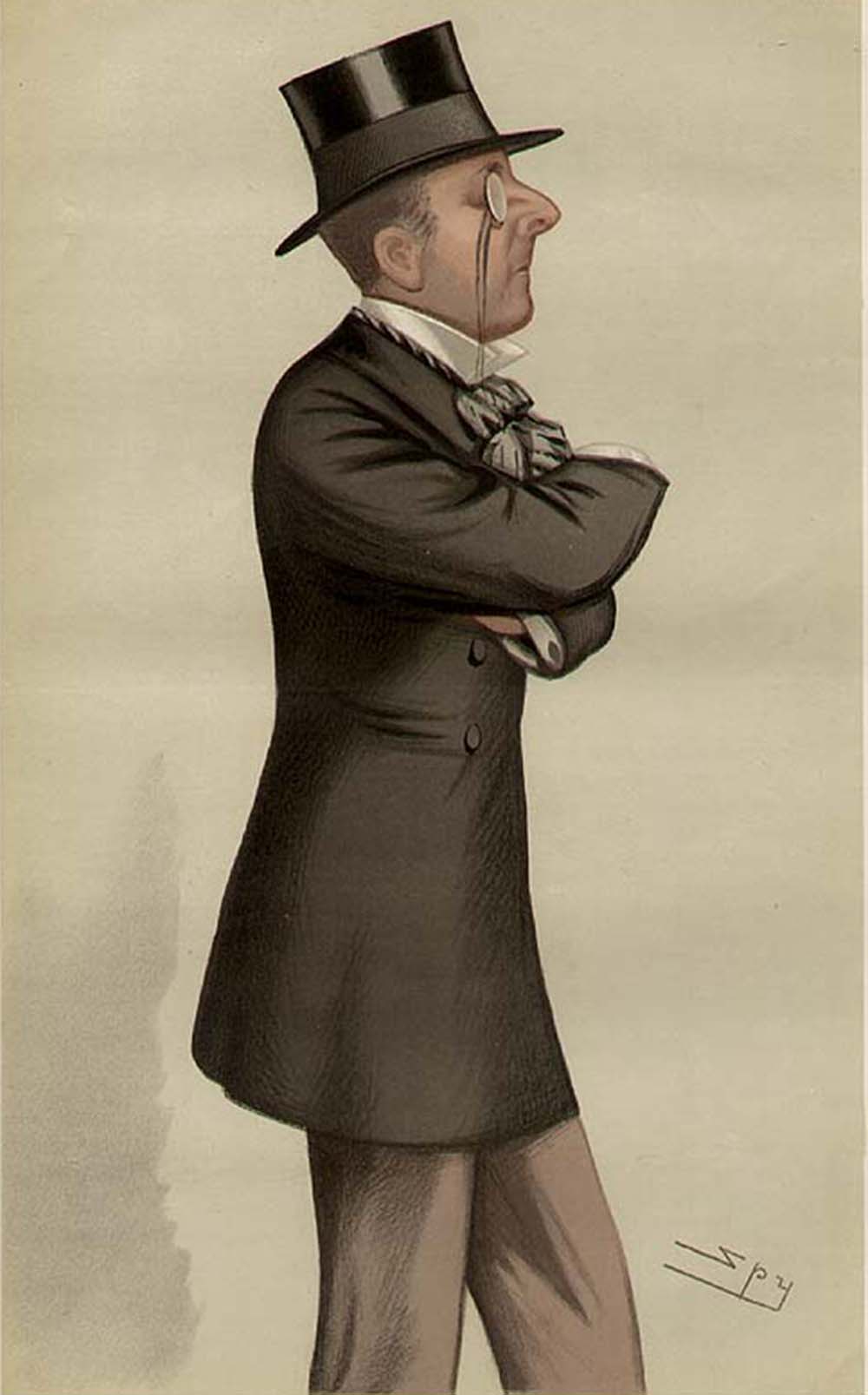 Caricature of Percy Windham, from “Vanity Fair,” 1880.