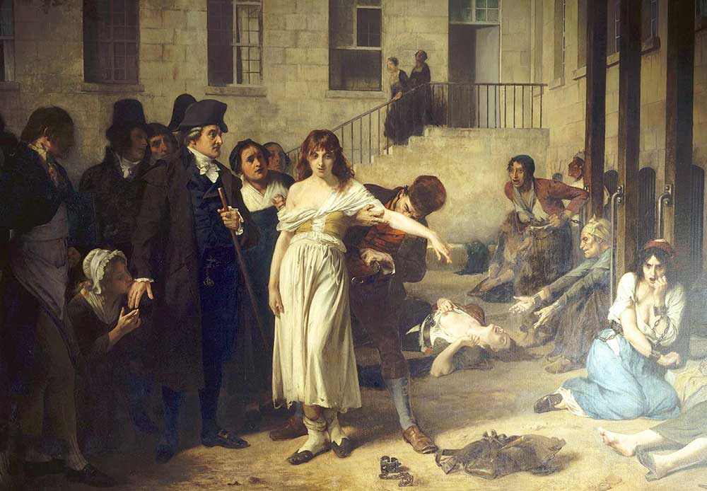 Pinel at the Salpêtrière, by Tony Robert-Fleury, nineteenth century.