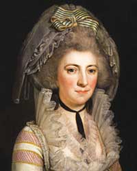 Painting of a woman wearing a large ruffled collar