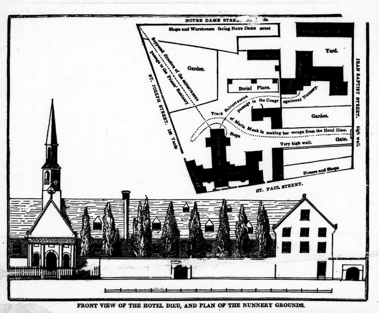 A plan of the Hotel Dieu.