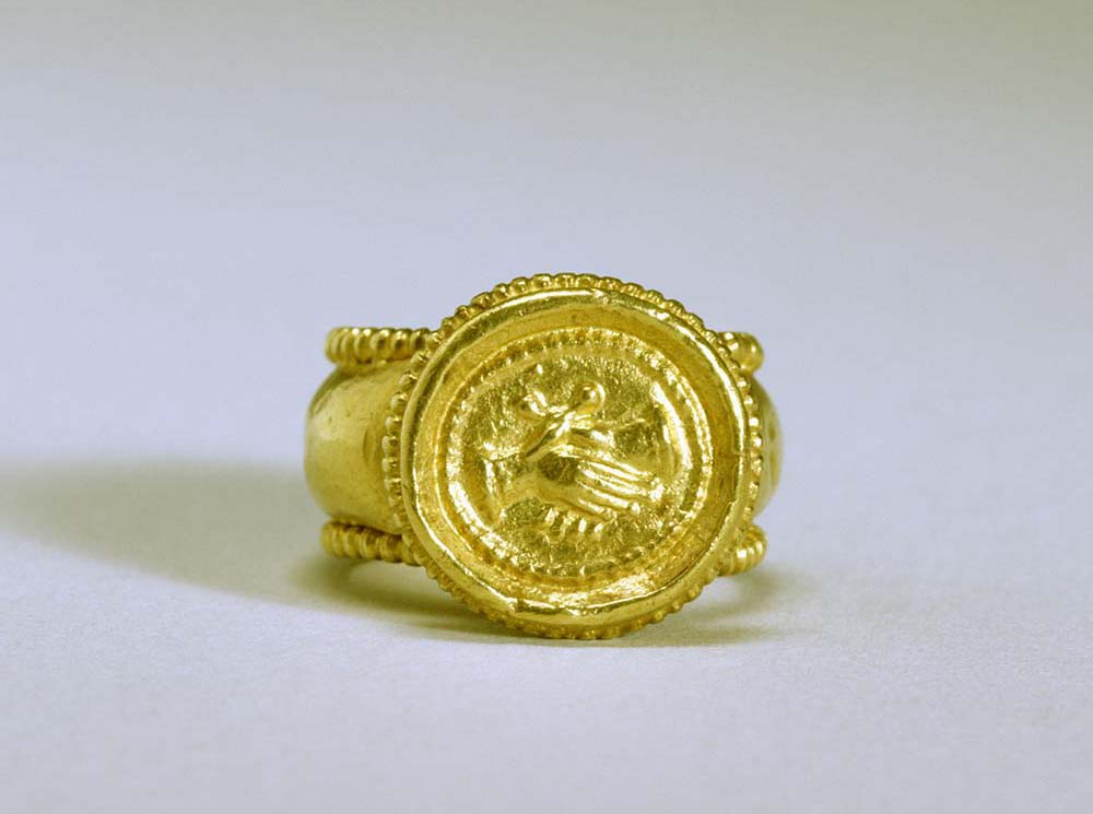 Marriage ring, Byzantine, sixth century. 