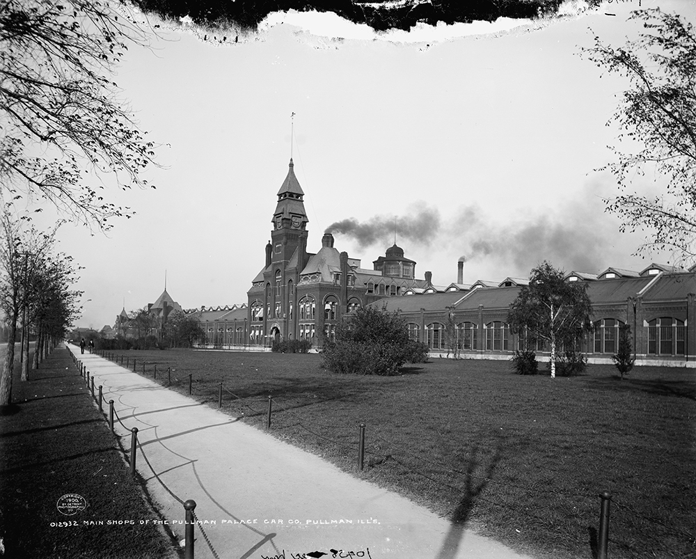 Main shops of the Pullman Palace Car Company, Pullman, IL, c. 1900. Library of Congress, Prints and Photographs.