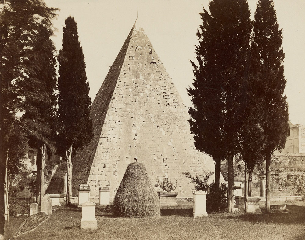 Pyramid of Cestius, Rome, c. 1865. 