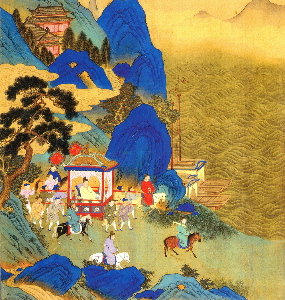 Qin Shihuang’s imperial tour across his empire depicted in an eighteenth-century album.