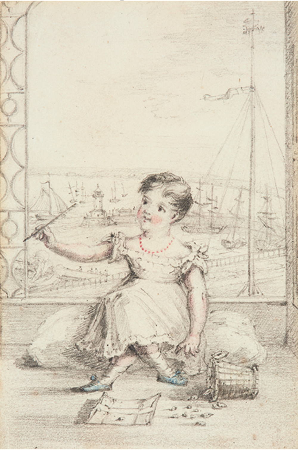 Drawing of Princess Victoria by Lady Elizabeth Keith Heathcote, c. 1822. © Historic Royal Palaces.
