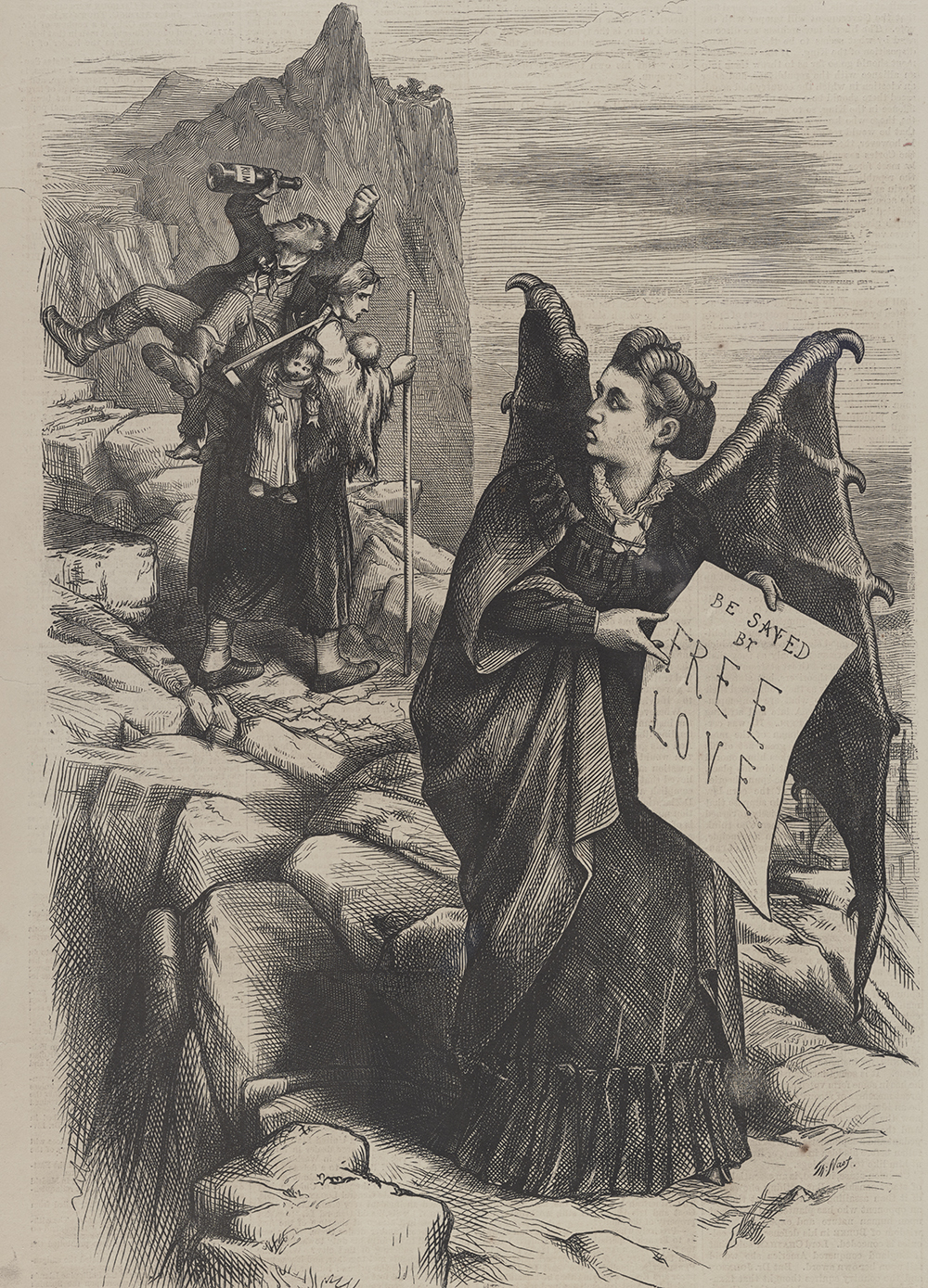 Get Thee Behind Me, (Mrs.) Satan!, by Thomas Nast, 1872. Library of Congress, Prints and Photographs Division.