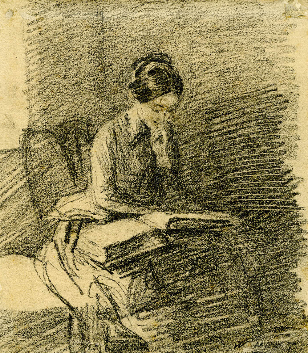 Portrait of Maria Hunt reading, by William Henry Hunt. British Museum.