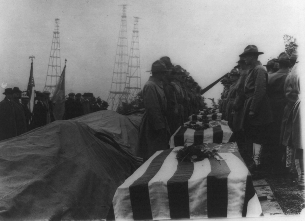 Scene at Arlington National Cemetery at the burial of returned bodies of the A.E.F. from France, c. 1918. Library of Congress, Prints and Photographs Division.