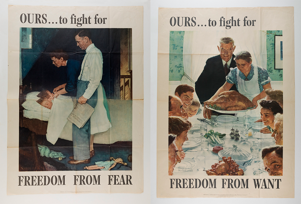 “Freedom from Fear” and “Freedom from Want,” by Norman Rockwell, c. 1940. National Museum of American History.