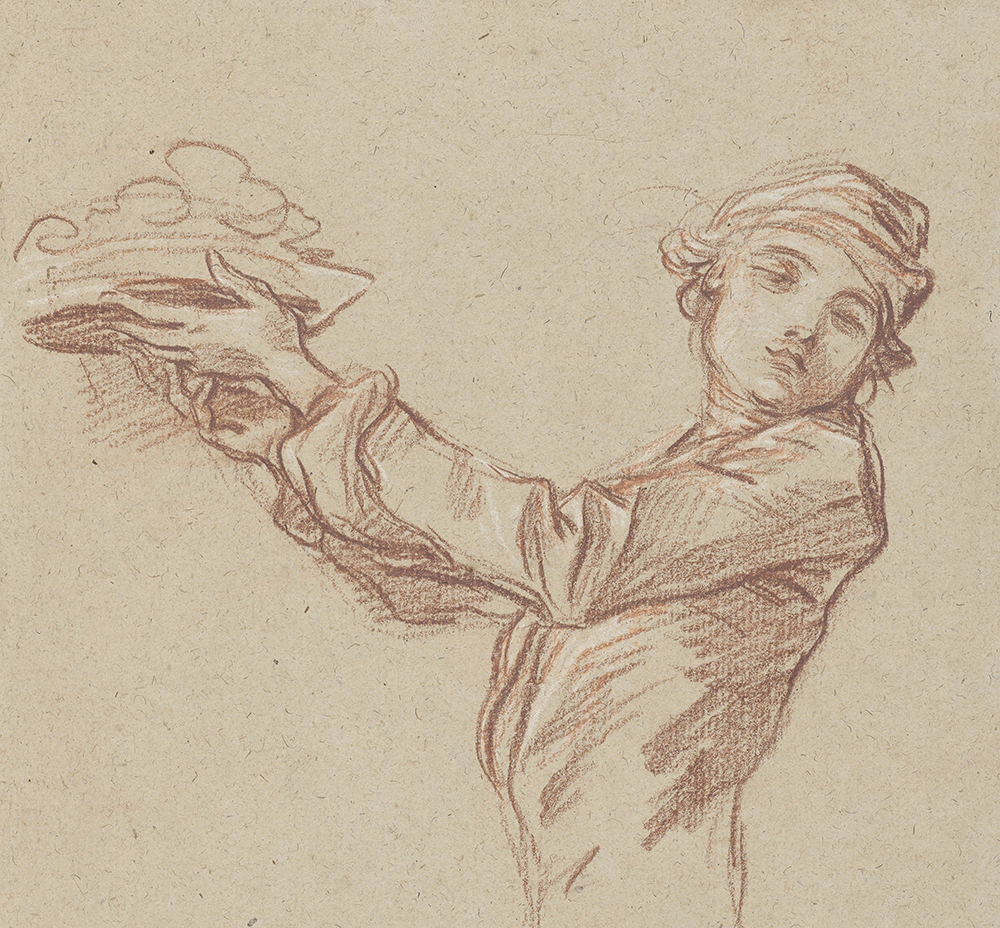 Young Servant Holding a Dish, by François Boucher, c. 1770.