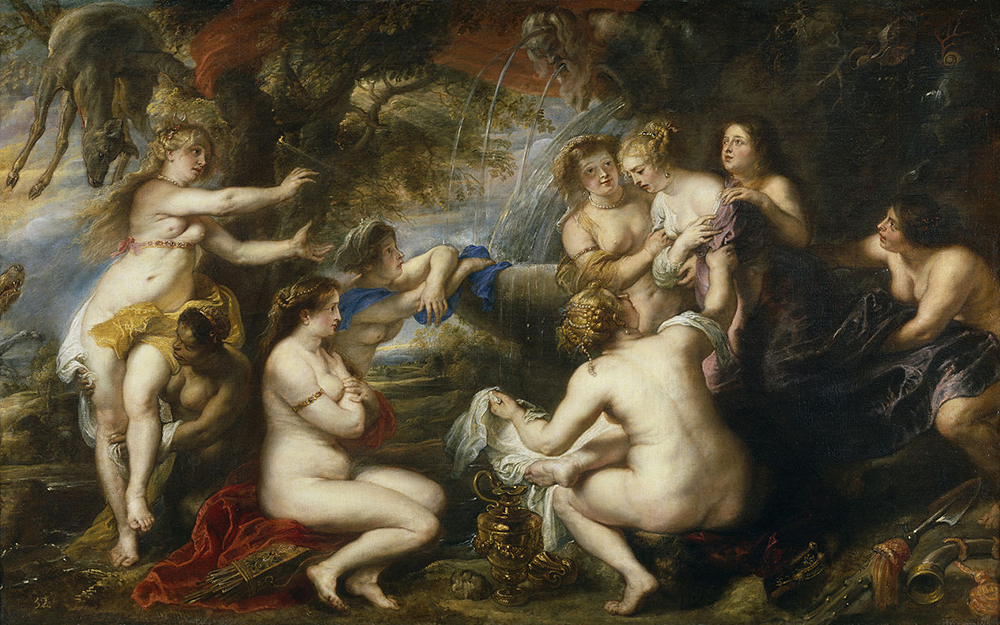 Diana and Callisto, painting by Peter Paul Rubens, c. 1635. Wikimedia Commons, Prado Museum.