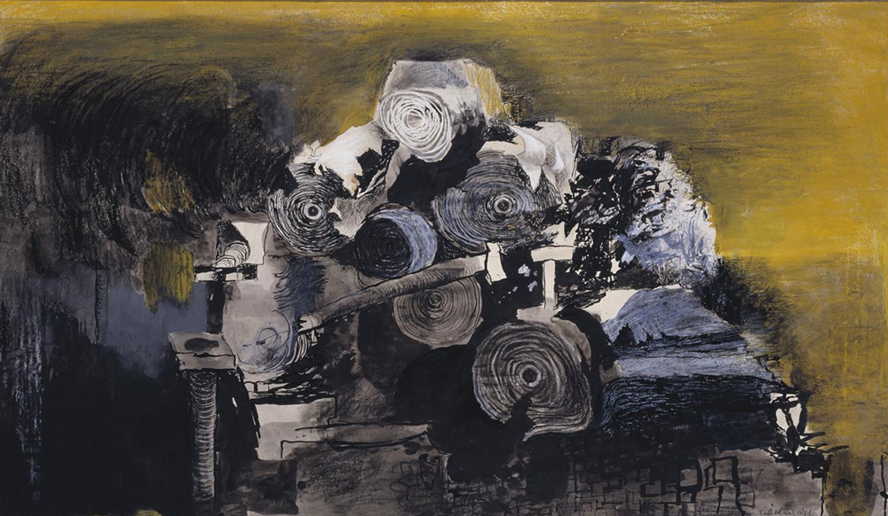 Devastation, 1941: East End, Burnt Paper Warehouse, by Graham Sutherland, 1941. Photograph © Tate  (CC-BY-NC-ND 3.0).