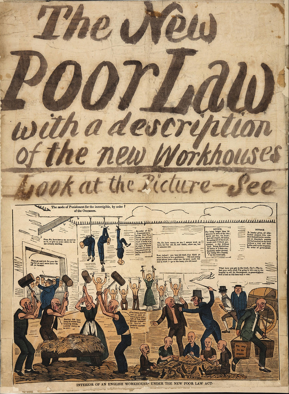 Poster responding to the New Poor Law, c. 1834. © National Archives, London.