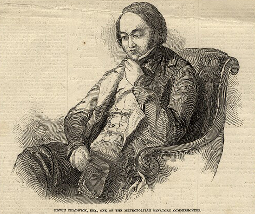 Sir Edwin Chadwick, from the Illustrated London News, 1848. © National Portrait Gallery, London.