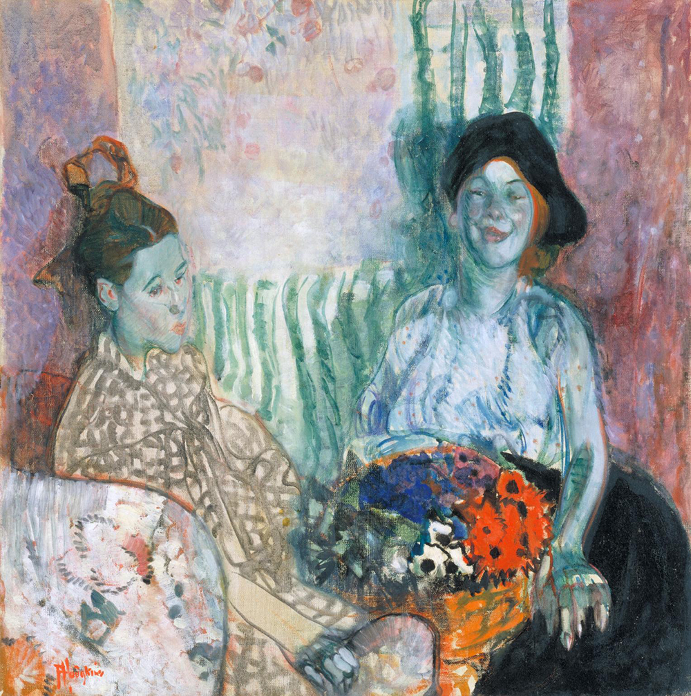 Loveday and Ann: Two Women with a Basket of Flowers, by Frances Hodgkins, 1915. Photograph © Tate (CC-BY-NC-ND 3.0).