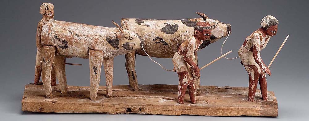 Model of men herding cattle, Egypt, c. 1961 BC.