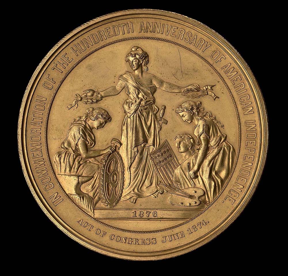 United States Centennial medal, by William Barber, 1876.