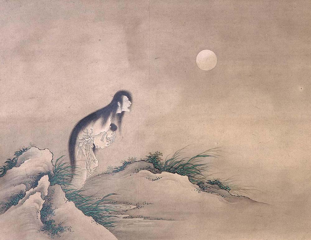 Female Ghost in the Moonlight, by the school of Katsushika Hokusai, nineteenth century.