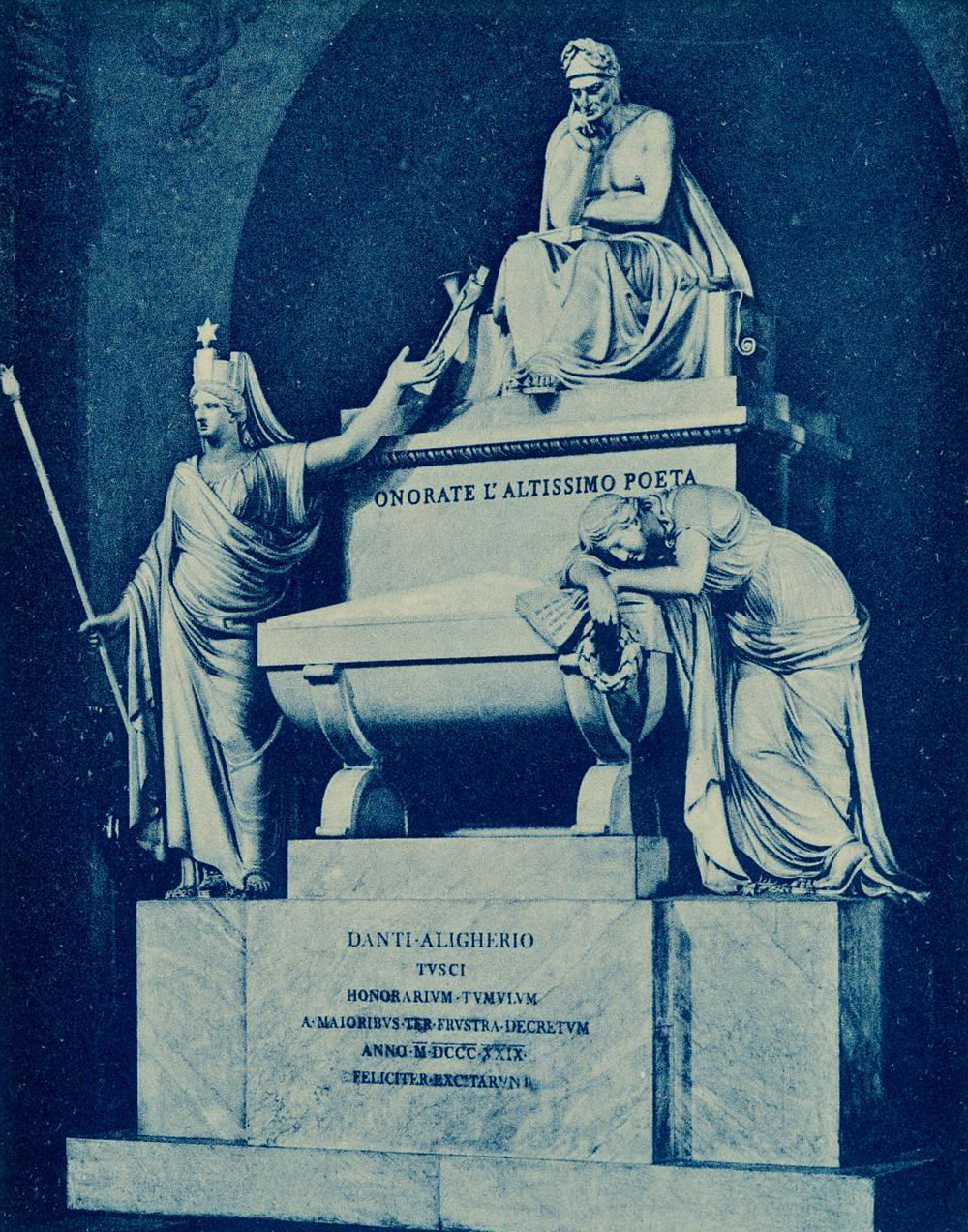 Dante Alighieri monument. Photograph by the Fratelli Alinari. Museum of Fine Arts, Boston, gift of Sylvester Rosa Koehler.