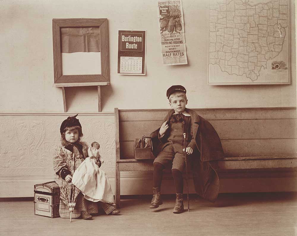 Waiting for the train, c. 1893. Photograph by Mrs. W.M. Gatch.