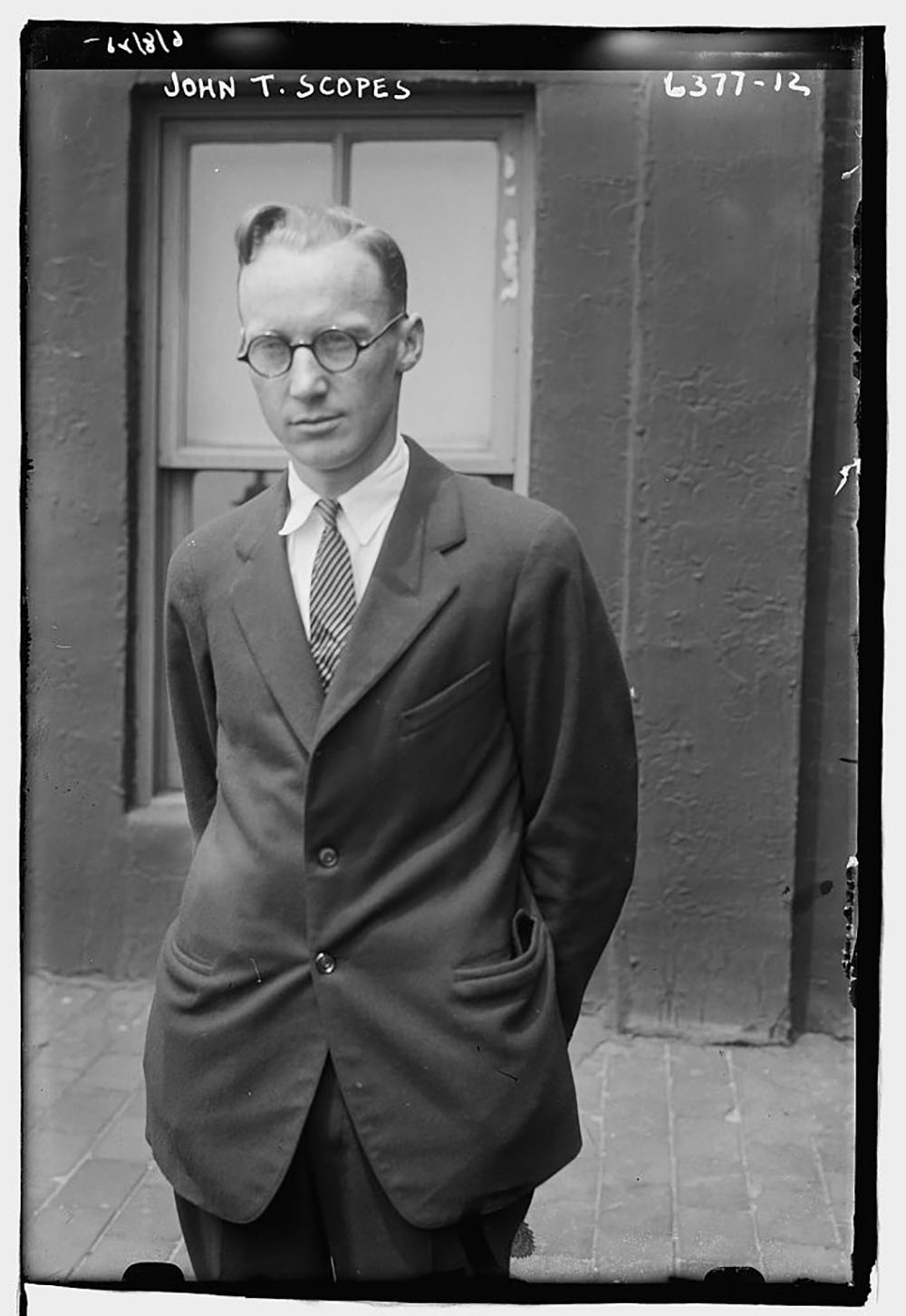 John T. Scopes. Photograph by Bain News Service. Library of Congress, Prints and Photographs Division. John T. Scopes. Photograph by Bain News Service. Library of Congress, Prints and Photographs Division.
