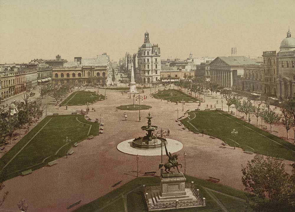 Photograph of Plaza Victoria, Buenos Aires, c. 1890.