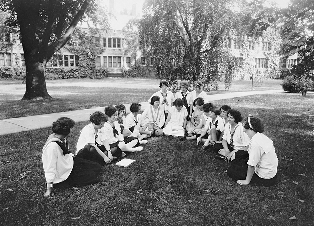 Students at the Bryn Mawr Summer School for Women Workers in Industry, c. 1921.
