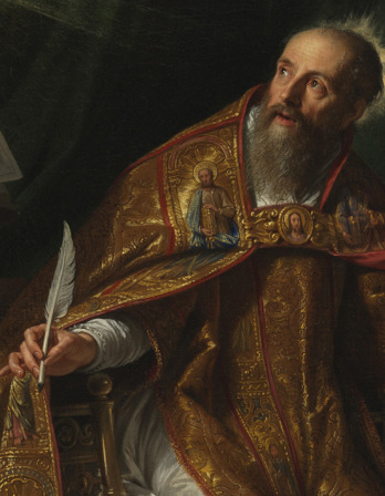 Saint Augustine (detail), by Philippe de Champaigne, c. 1645.