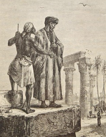 Engraving of the medieval Arab traveler Ibn Battuta.