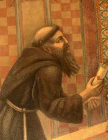 Fresco of Franciscan friar and traveler Giovanni da Pian del Carpine.